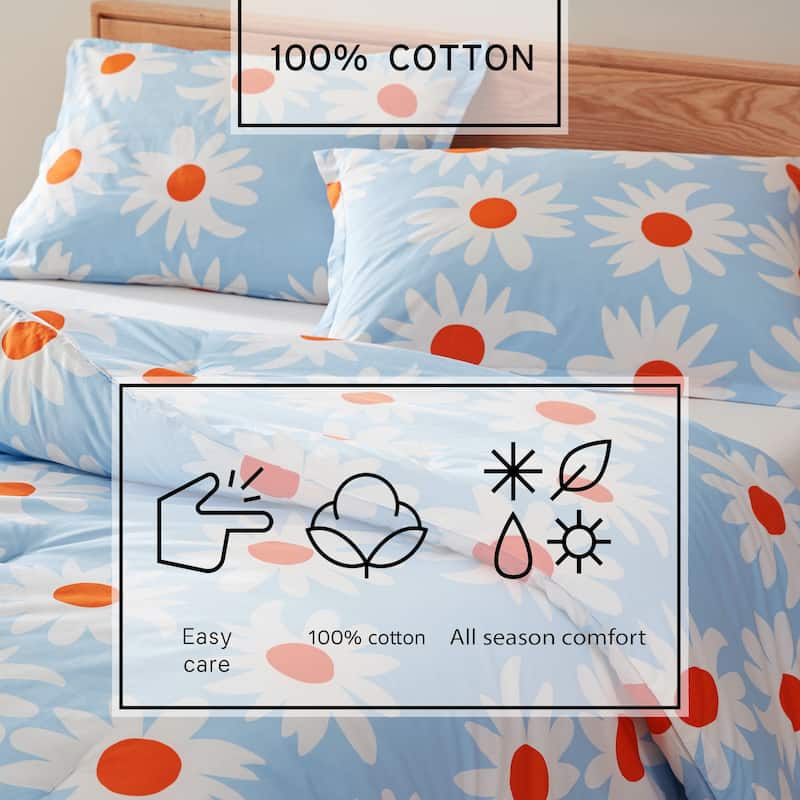 Marimekko Rakastaa Ei Rakasta Cotton Blue Duvet Cover Set
