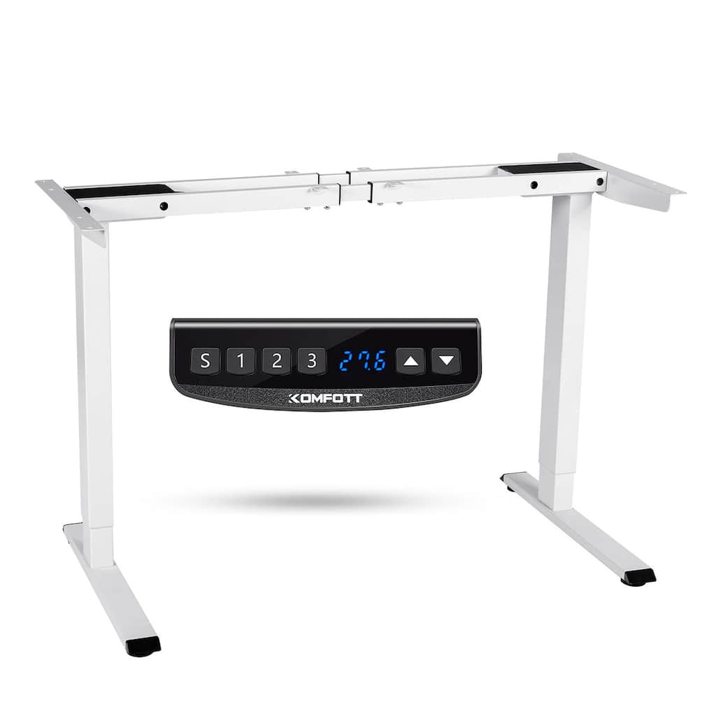 Gymax Electric Sit Stand Desk Frame Dual Motor Standing Desk Base w/