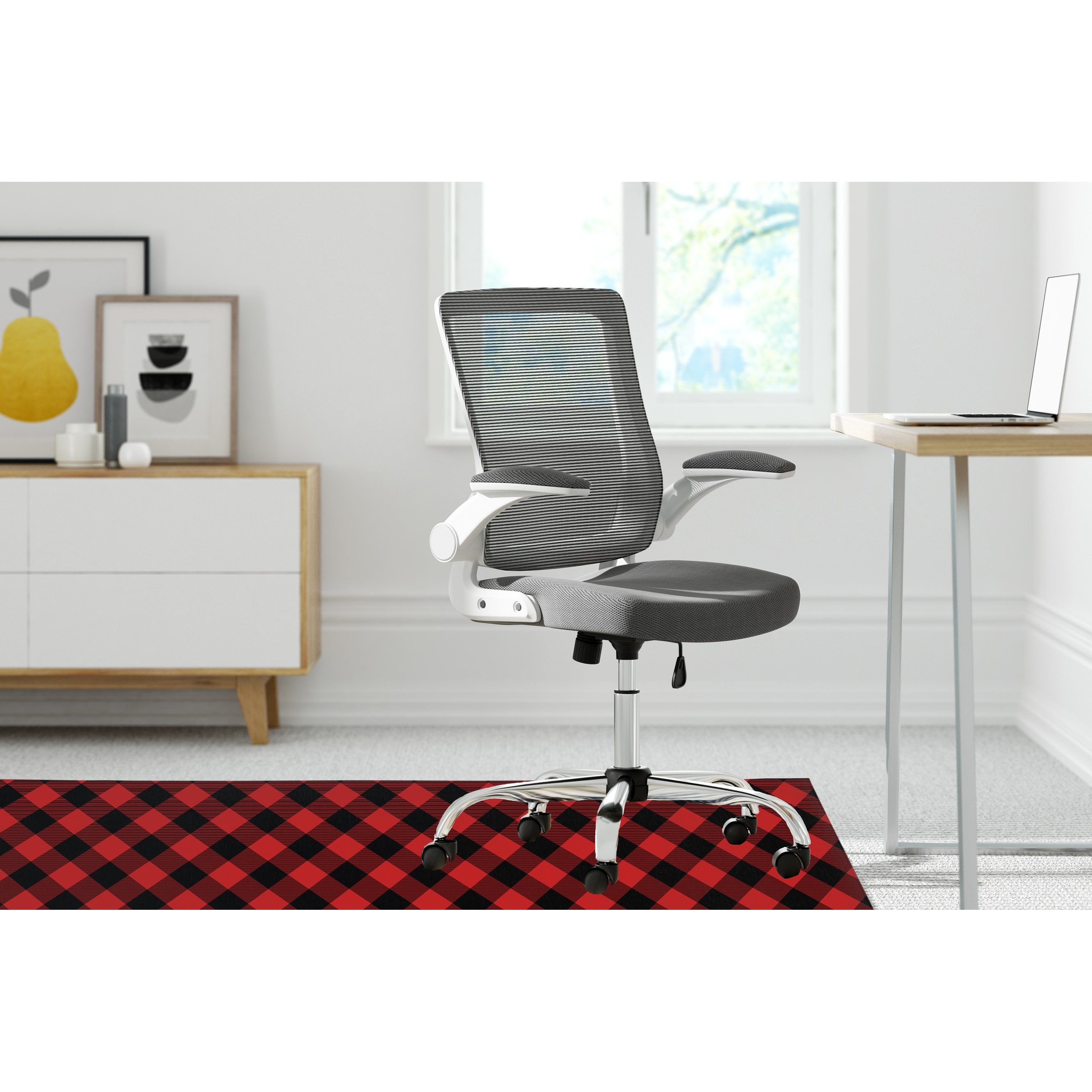 Buffalo plaid desk hotsell chair
