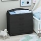 preview thumbnail 5 of 14, Kerrogee 3-Drawer Dresser with Changing Table - Grey/White/Black