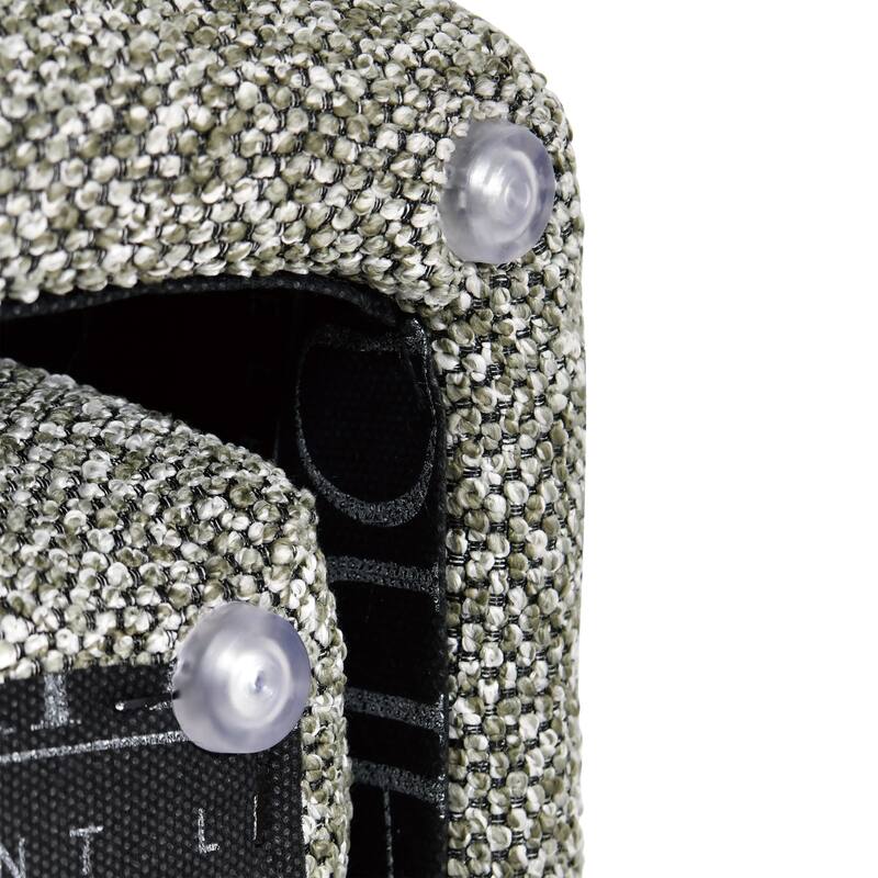 Modern 2-in-1 Nesting Upholstered Vanity Stool Ottoman Footrest Shoe Bench Set