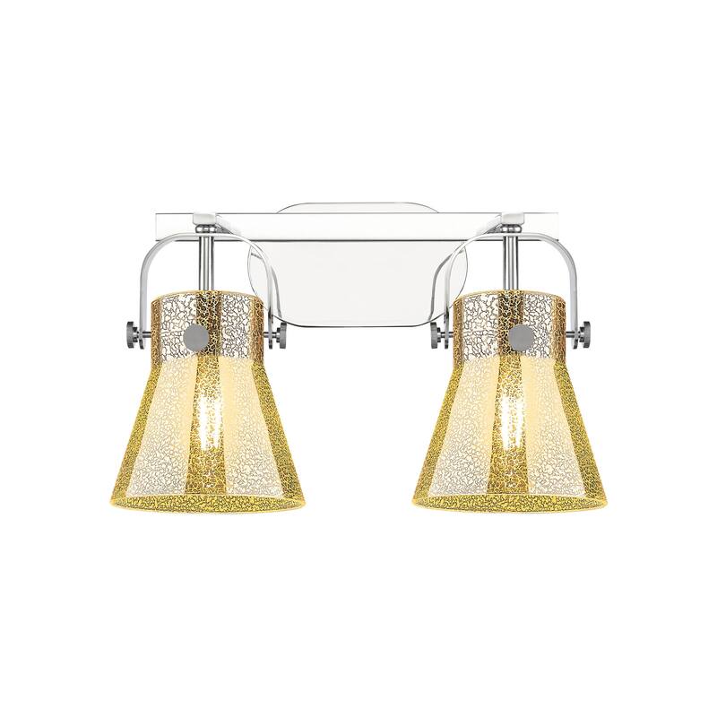 Innovations Lighting 423-2W-11-17 Pilaster II Cone Vanity Pilaster II - Polished Chrome / Mercury