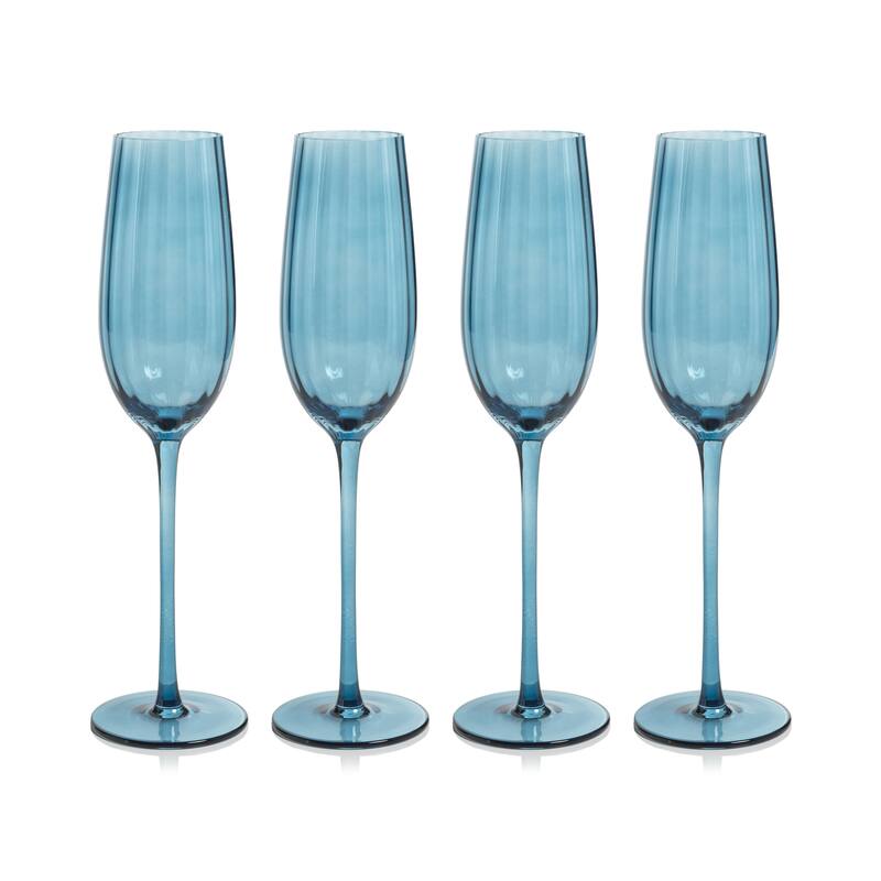Malden Optic Champagne Flutes, Set of 4