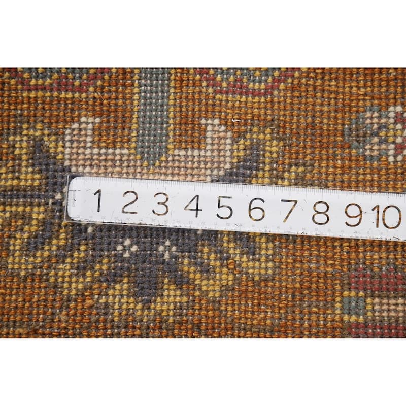 Orange & Rust Kazak Indian Runner Rug Handmade Wool Carpet - 2'6"x 12'0"