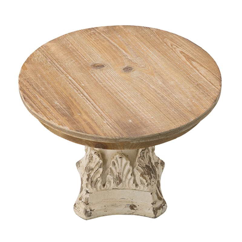 Wood Cake Plate with Magnesium Base