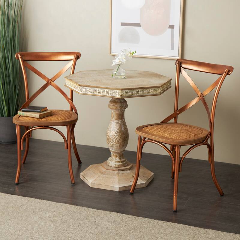 Metal Farmhouse Dining Chair (Set of 2) - 20 x 20 x 35