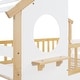 preview thumbnail 14 of 12, Stairway Design Twin-Over-Twin Bunk Bed,House Bed,Storage and Guard Rail,Natural Bed +White Stair