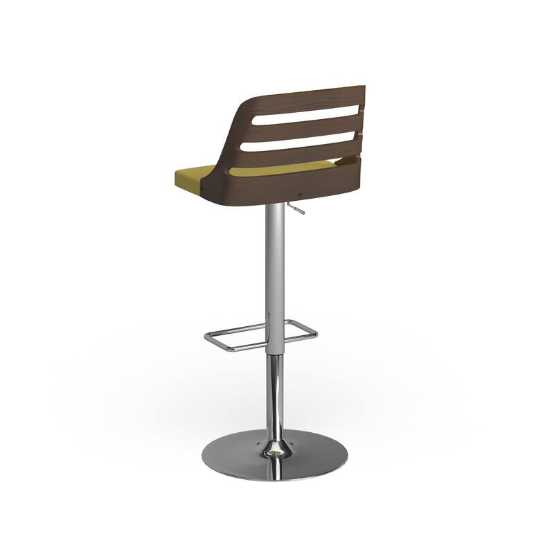Carson Carrington Oglala Mid-century Modern Walnut Finished Adjustable Bar Stool