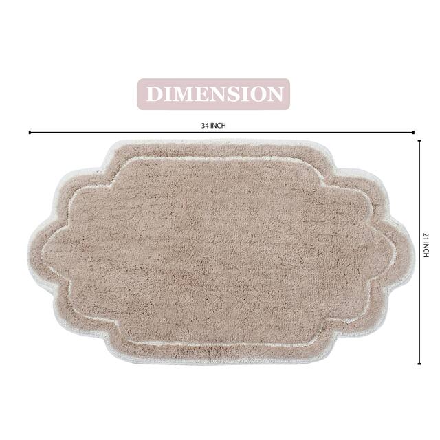 Home Weavers Allure Collection Absorbent Cotton, Machine Washable and Dry Bath Rugs