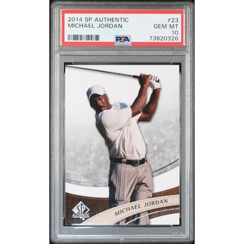 Michael Jordan 2014 Upper Deck SP Authentic Golf Card #23 Graded PSA 10 - 8'6" x 11'6"
