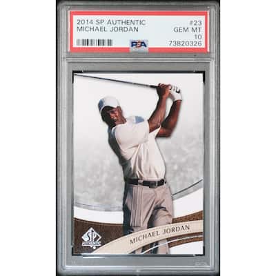 Michael Jordan 2014 Upper Deck SP Authentic Golf Card #23 Graded PSA 10 - 8'6" x 11'6"