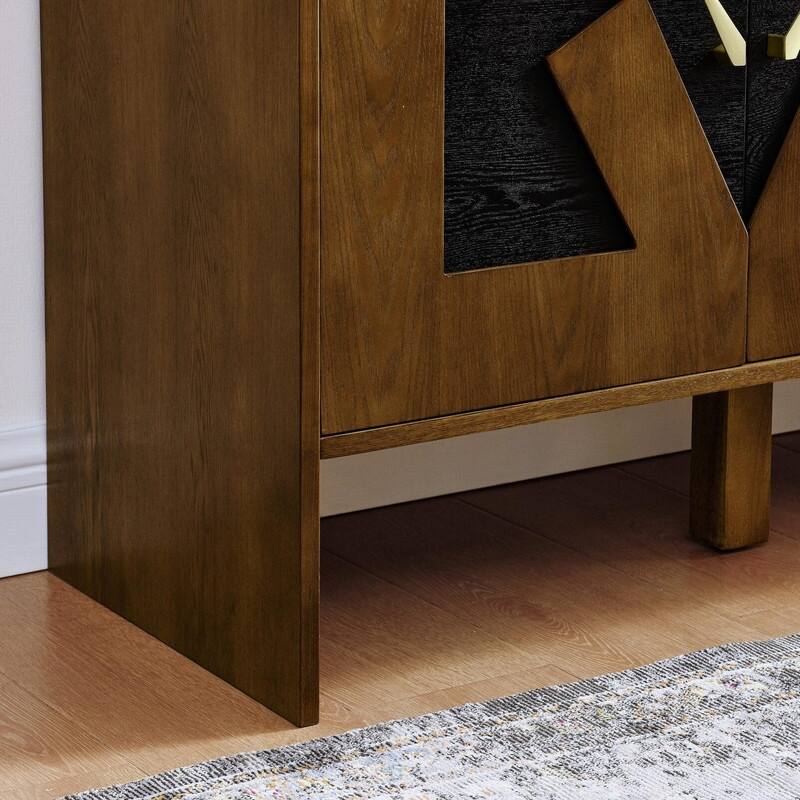 60" Mid Century Modern Sideboard Buffet Cabinet with Storage for Stylish Home Organization