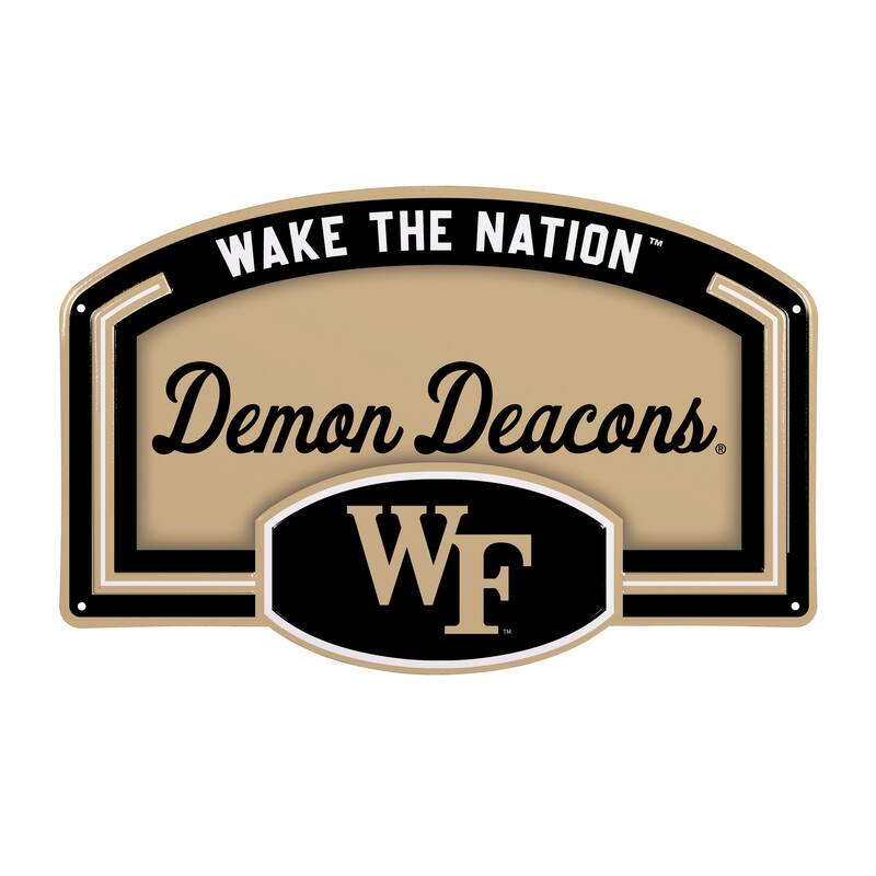 Wake Forest University Embossed Steel Wall Sign, 11" x 17"