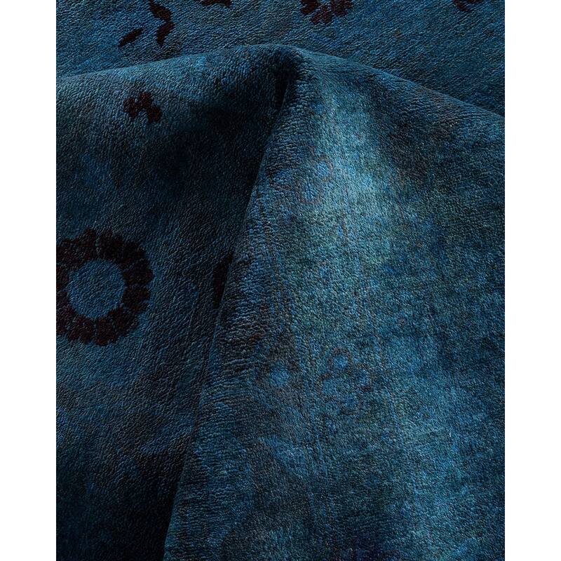 Fine Vibrance One-of-a-Kind Hand-Knotted Area Rug - Gray, 10' 0" x 14' 3" - 10' 0" x 14' 3"