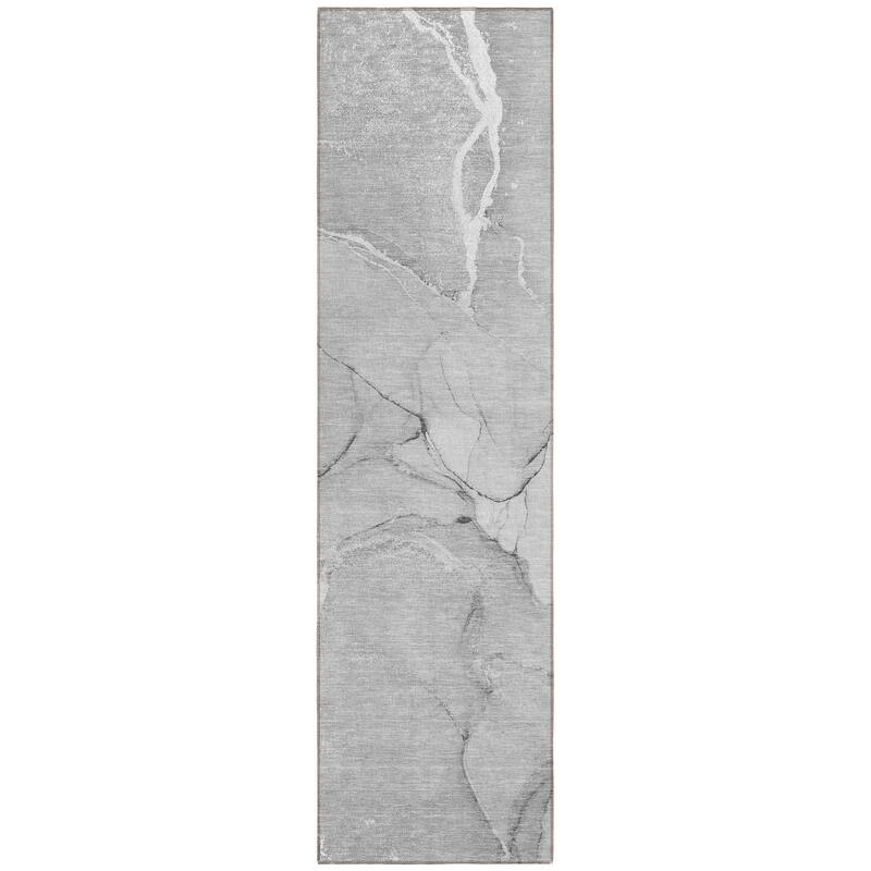 Machine Washable Indoor/ Outdoor Abstract Chantille Rug