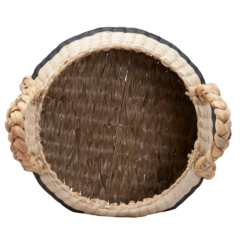 Household Essentials Cattail and Paper Terra Basket - 13.8"L x 13.8"W x 13.8"H