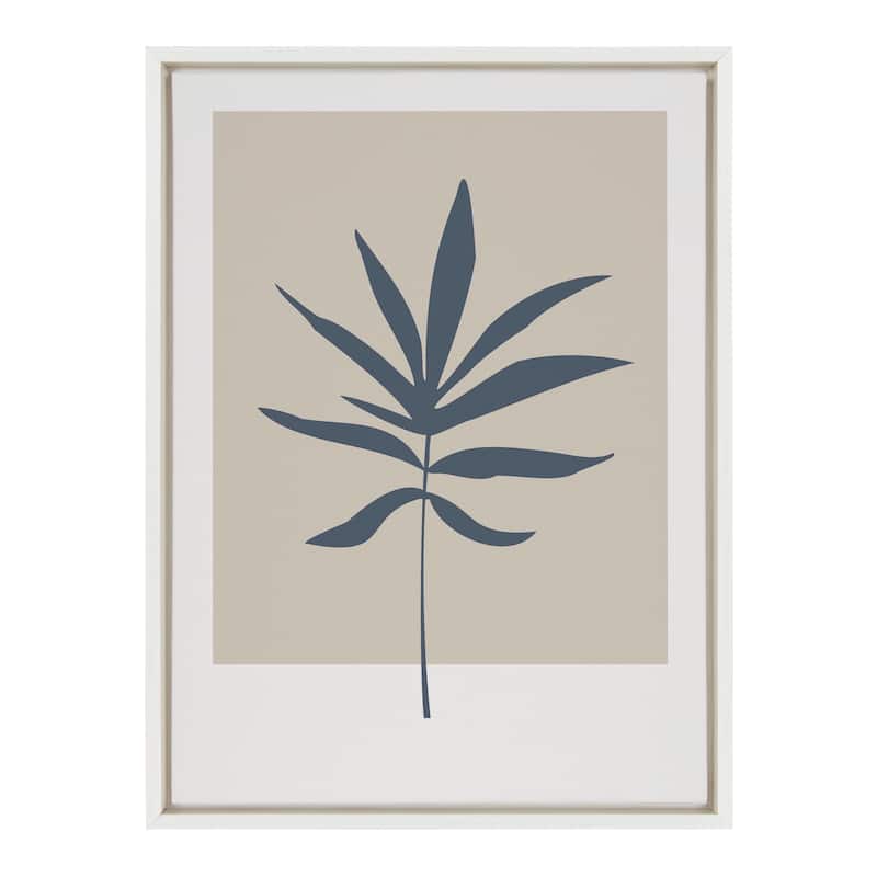 Kate and Laurel Blue Botanical Framed Canvas by Creative Bunch Studio