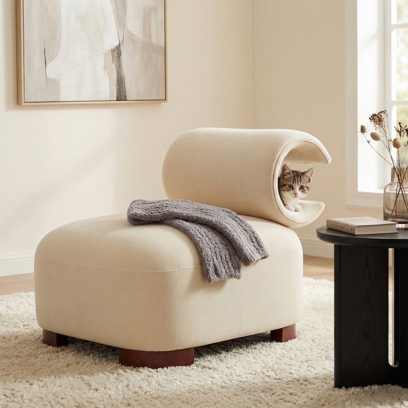 Christopher Knight Home - Nerida Modern Upholstered Accent Chair with Pet-Friendly Fabric