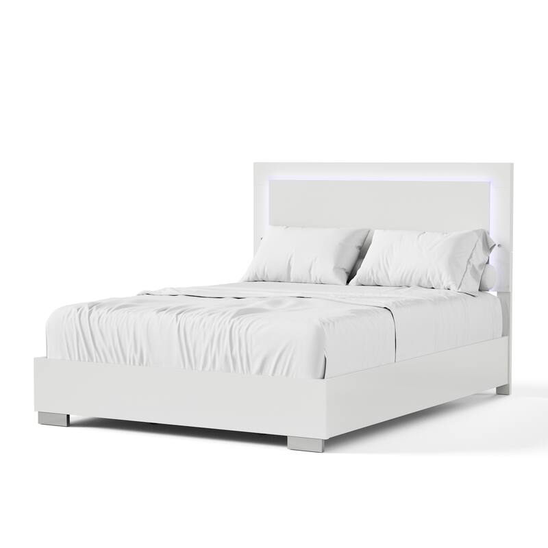 Furniture of America Erina Modern Glossy 5-Piece Panel Bedroom Set
