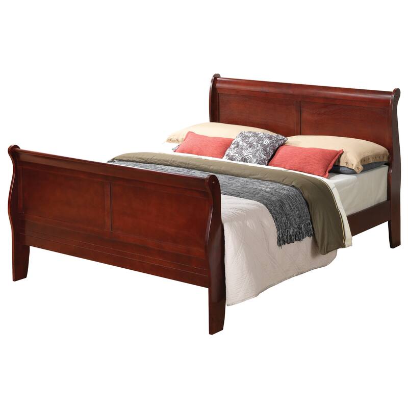 Queen Size Particle Board Traditional Platform Bed with Sturdy Support