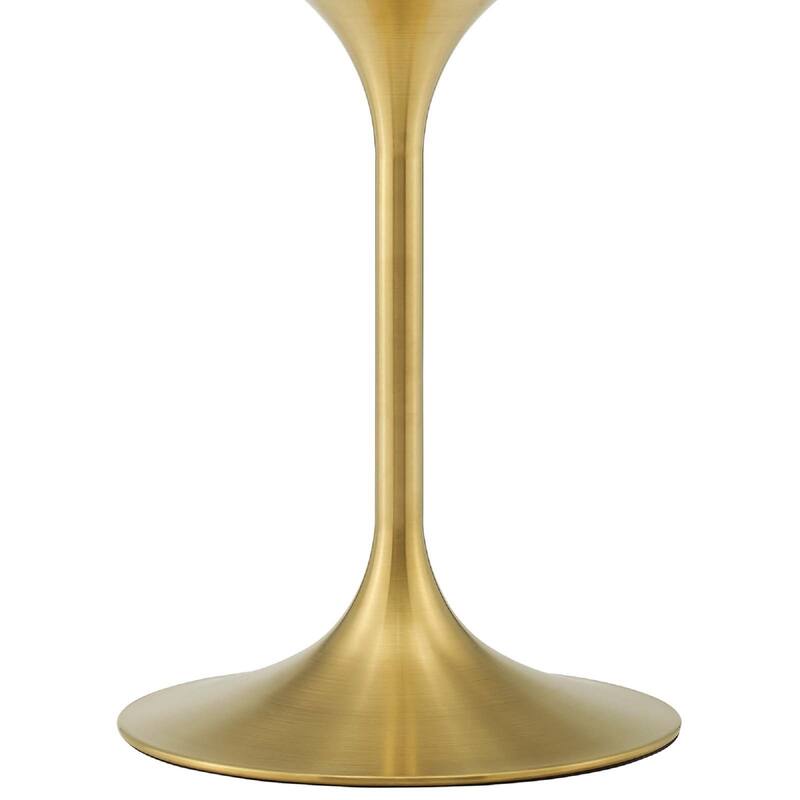 Modway Lippa Square Wood Grain 24" Dining Table, Gold Natural