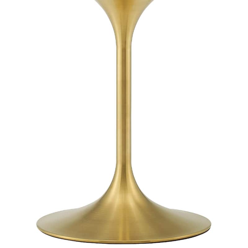 Modway Lippa Square Wood Grain 36" Dining Table, Gold Natural