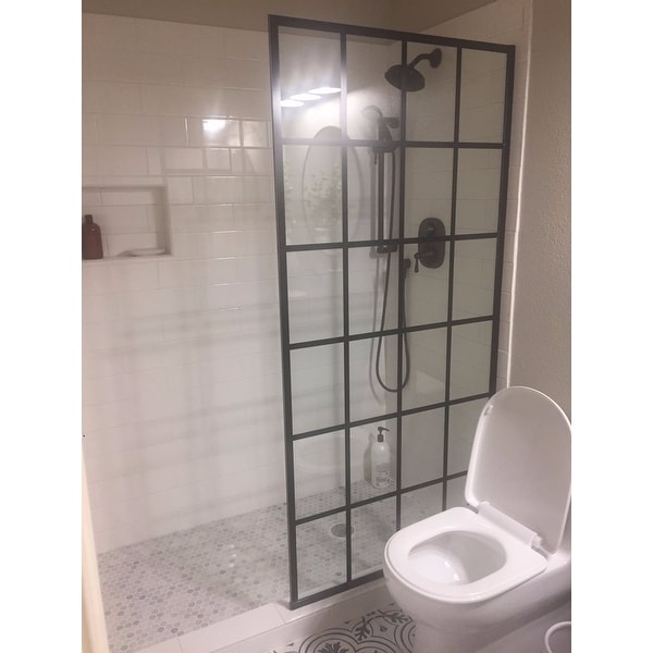 French Linea Frameless Shower Door 34 In X 72 Open Entry Design French Linea Frameless Shower Door 34 In X 72 Open Entry Design Free Shipping Today 19508807