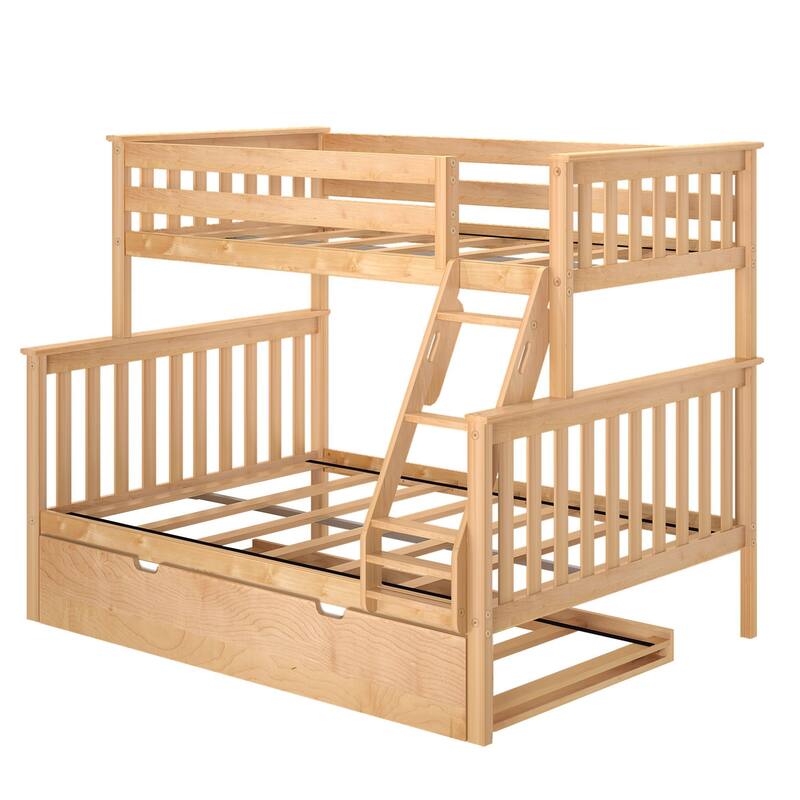 Max and Lily Twin over Full Bunk Bed with Trundle Bed