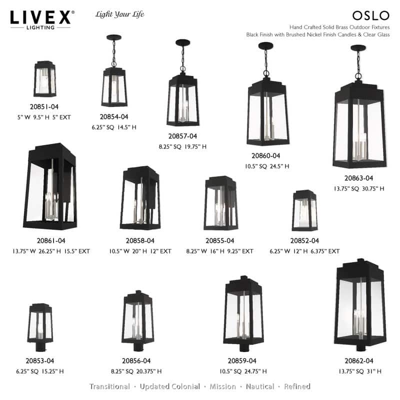 Livex Lighting 3-Light Outdoor Wall Lantern, 20858