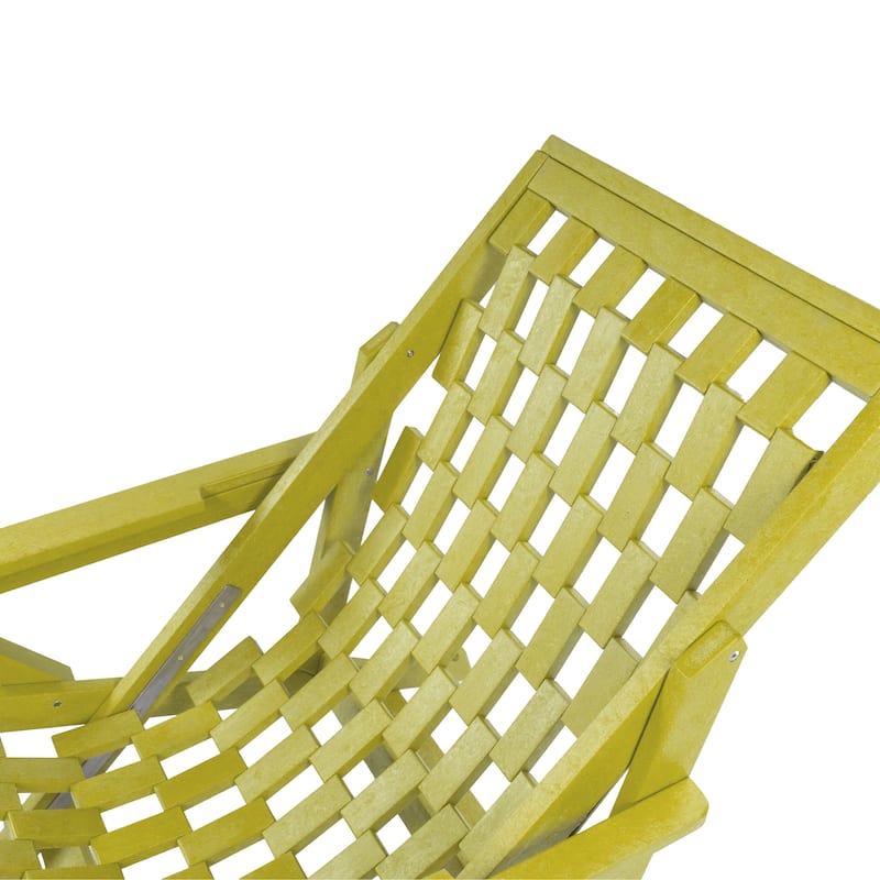 Aspen Fully Assembled All-Weather Outdoor Folding Lounge Chair and Table Set - 3-piece