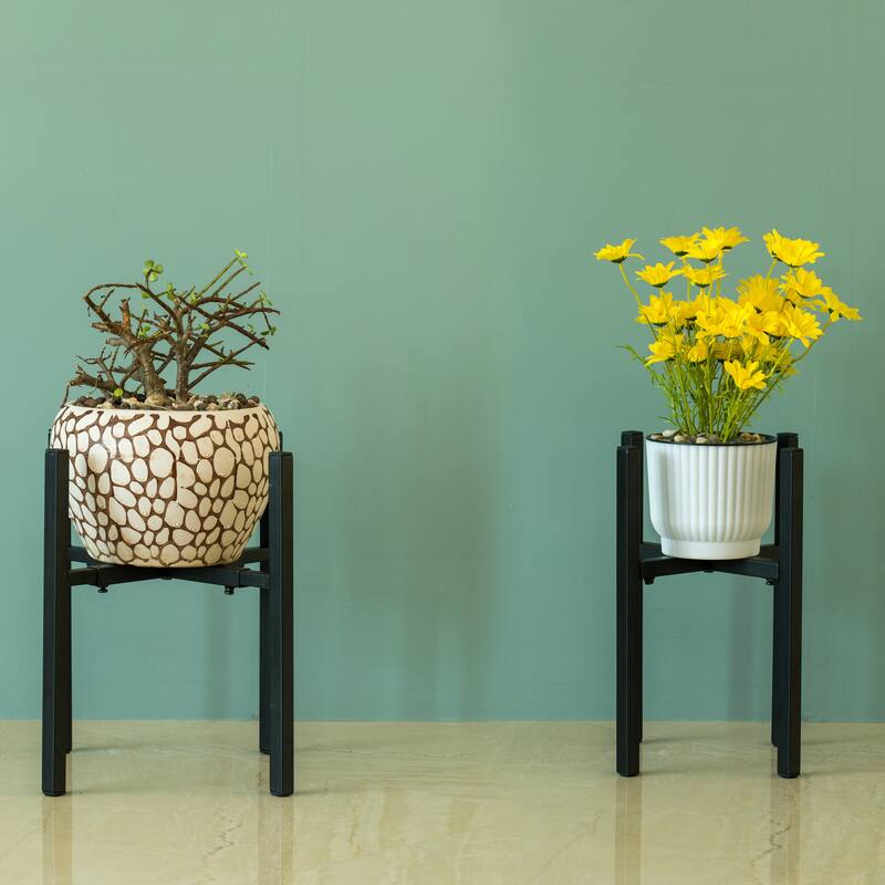 Adjustable Metal Plant Holder, Flower Pot Stand Expands from 9.5- 14.5 Inches
