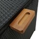 preview thumbnail 7 of 6, vidaXL Patio Storage Box Black 47.2"x25.6"x24" Poly Rattan