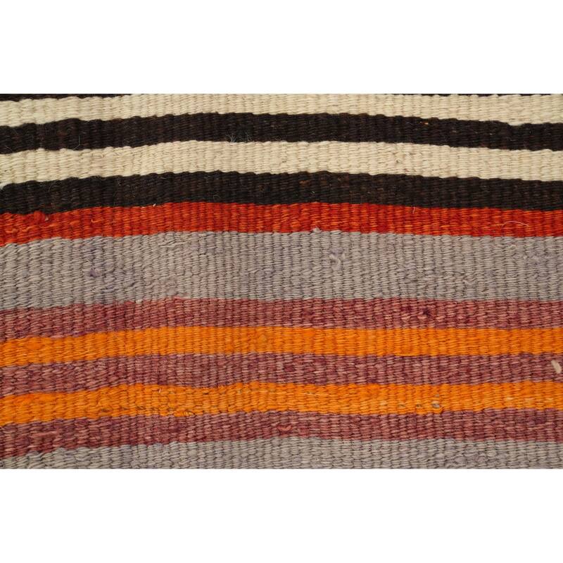 Hand Woven Oriental 100% Wool Carpet Southwestern Geometric Multi-Colored Kilim Area Rug - 10' 2'' X 5' 0''