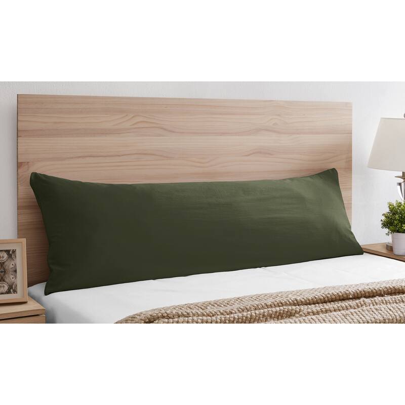 Dark Green Body Pillow Case (Pillow Not Included) for Woodland Camo