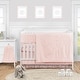 preview thumbnail 2 of 0, Pink Boho Bohemian Girl Crib Bed Skirt - Solid Blush Shabby Chic Princess Luxurious Luxury Elegant Vintage Designer Boutique