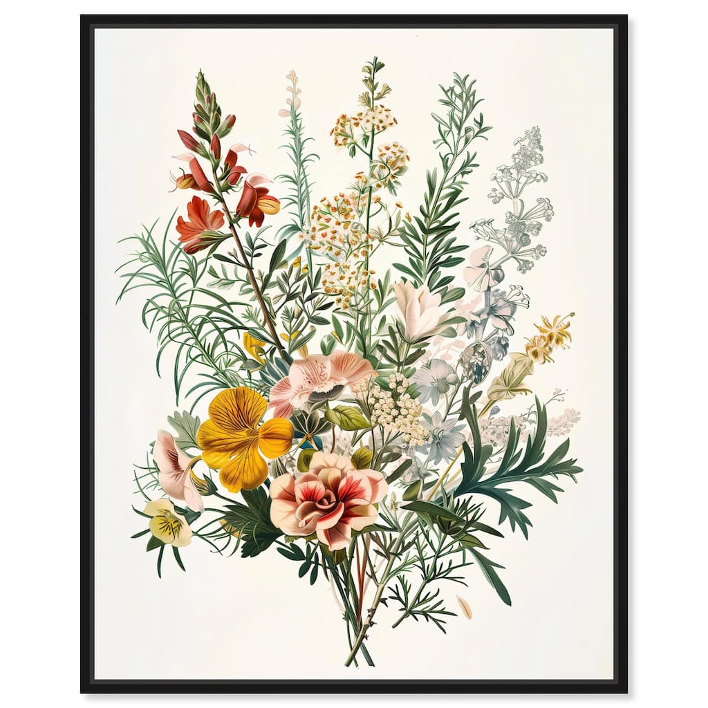 Quaint Bouquet Canvas by Art Remedy