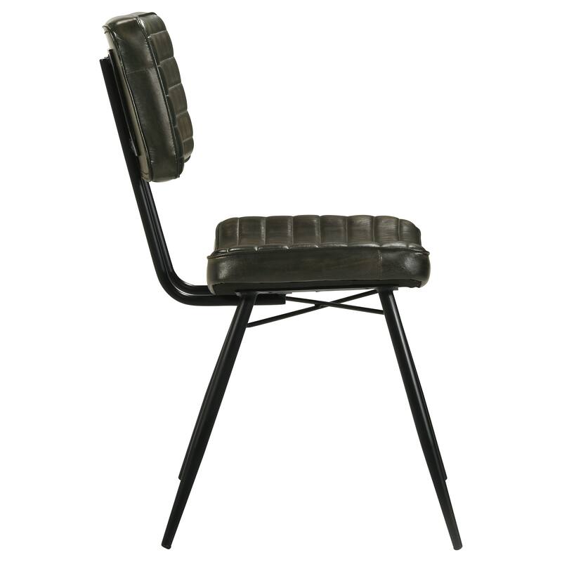 Misty Leather Upholstered Dining Side Chair (Set of 2)