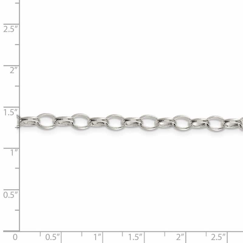 Curata 925 Sterling Silver 5mm Rolo Chain Necklace