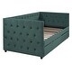 preview thumbnail 5 of 37, Velvet Tufted Daybed with Trundle, Rivet Design, Twin Size