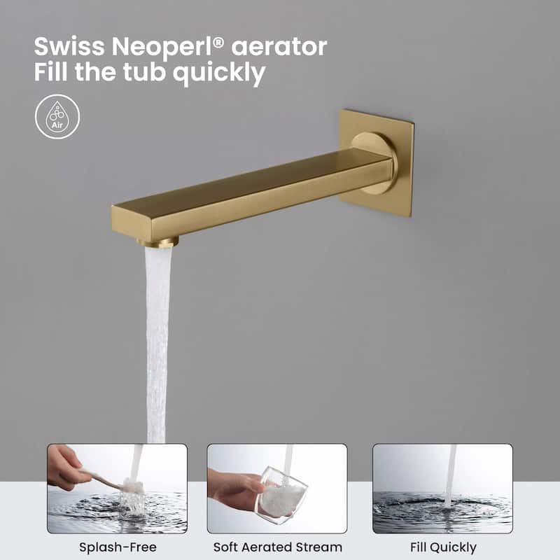 Cube Pressure Balanced 3-Function Shower System with Rough-In Valve