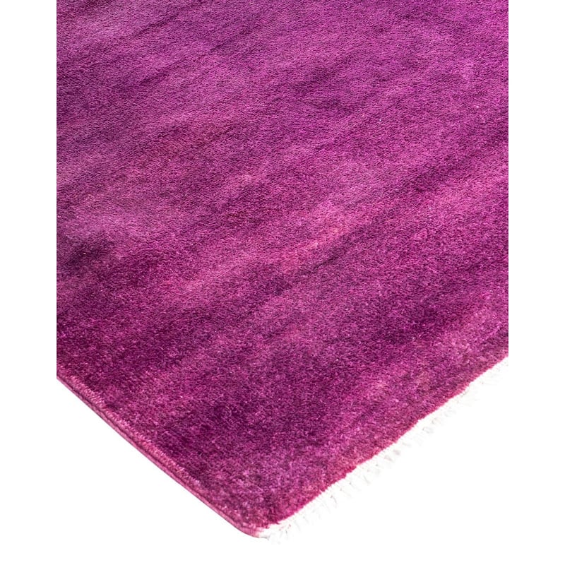 Vibrance One-of-a-Kind Hand-Knotted Runner Rug - Pink, 2' 7" x 13' 9" - 2' 7" x 13' 9"