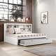 preview thumbnail 13 of 15, Full Bookcase Daybed in White With Twin Trundle