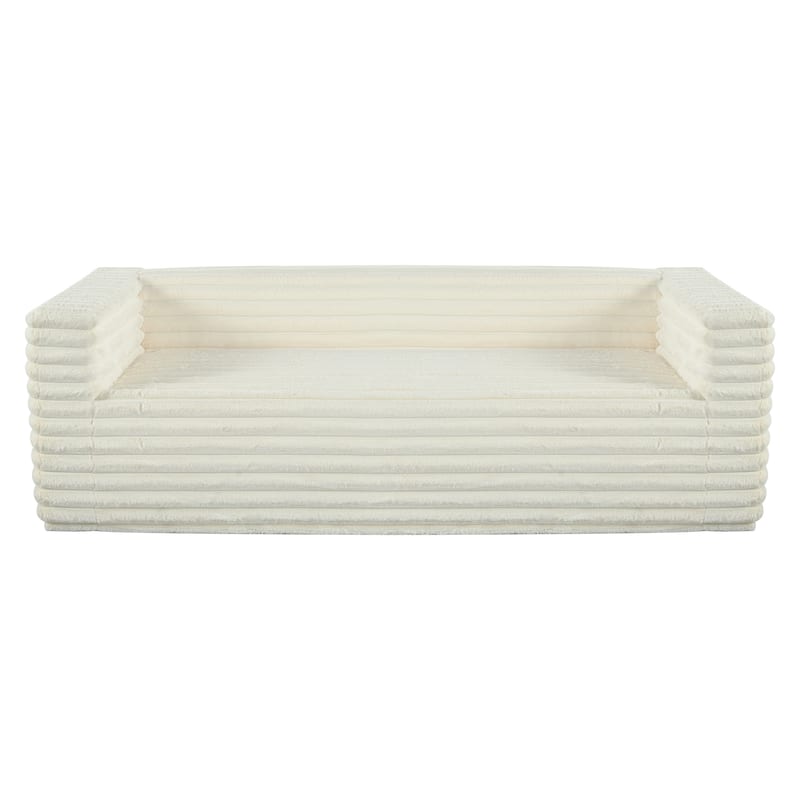 89" Fabric 3-Seater Sofa, Ultra-Soft Modern Couch for Living Rooms and Small Spaces