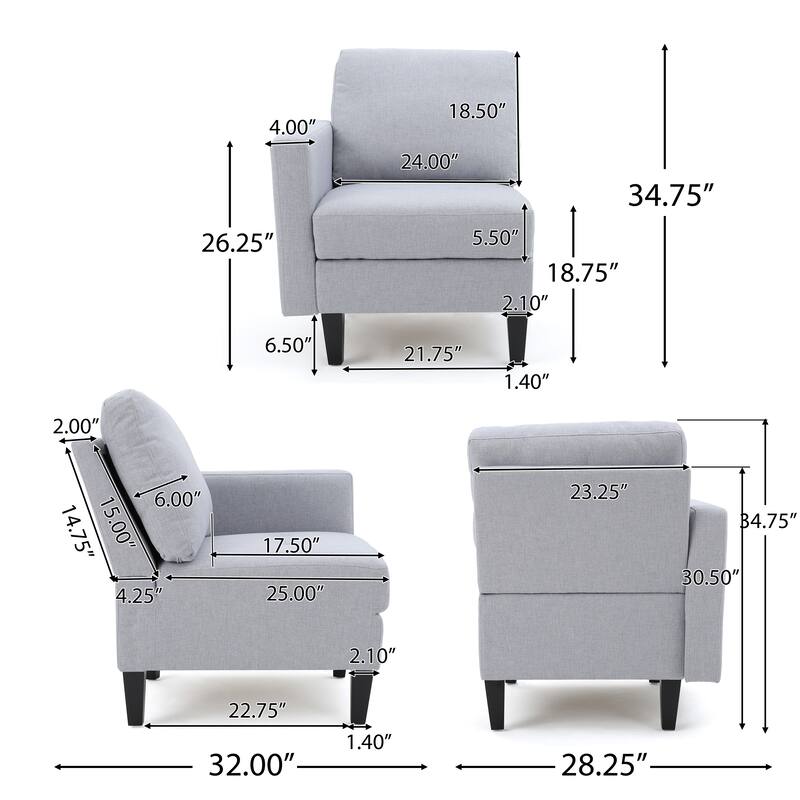 Zahra Fabric 7-piece Sectional Sofa Set by Christopher Knight Home