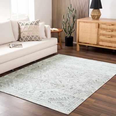 Hauteloom Barny Traditional Oriental Machine Washable Area Rug