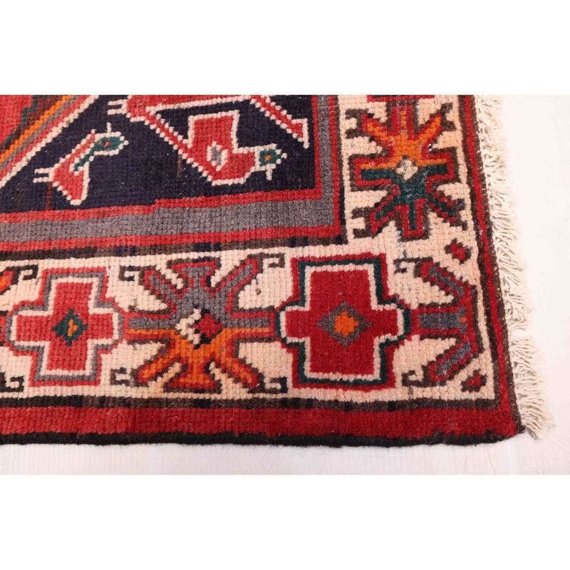 ECARPETGALLERY Hand-knotted Andelz Red Wool Rug - 4'4 x 7'4