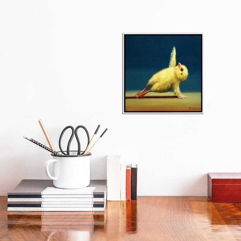 iCanvas "Side Plank (Yoga Chick)" by Lucia Heffernan Framed Canvas Print