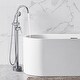 preview thumbnail 3 of 20, Vanityfair Floor Mount Freestanding Bathtub Faucet Tub Filler with Hand Shower