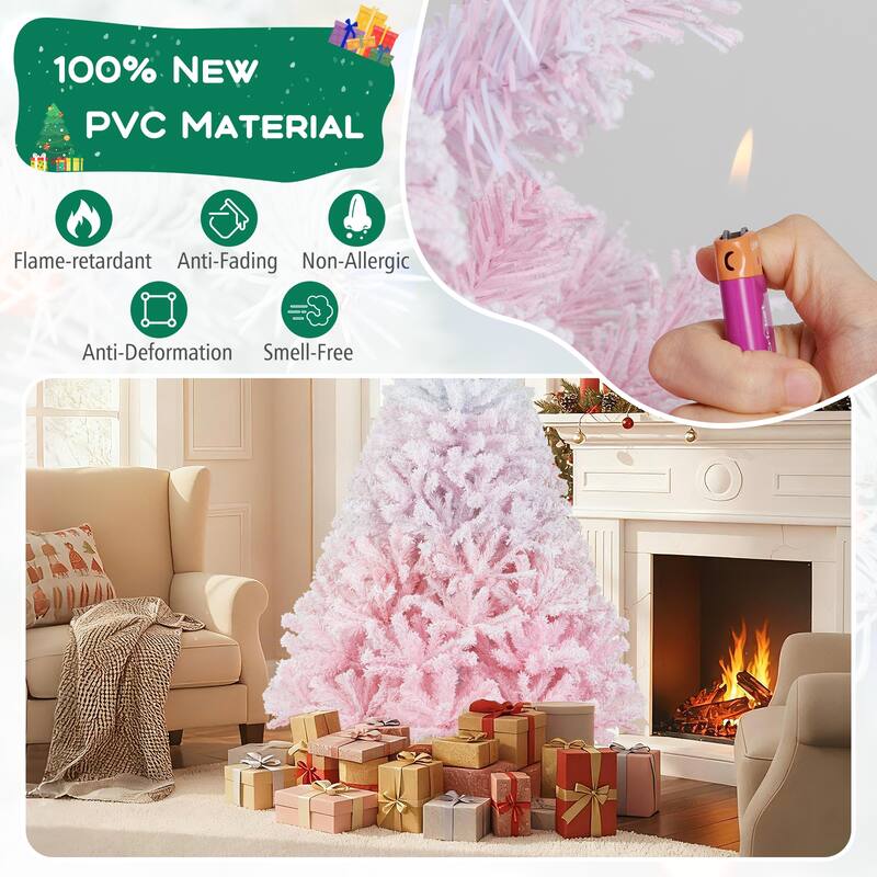 Costway 5/6/7/8 FT Artificial Christmas Tree with 456/820/1264/1774 - See Details