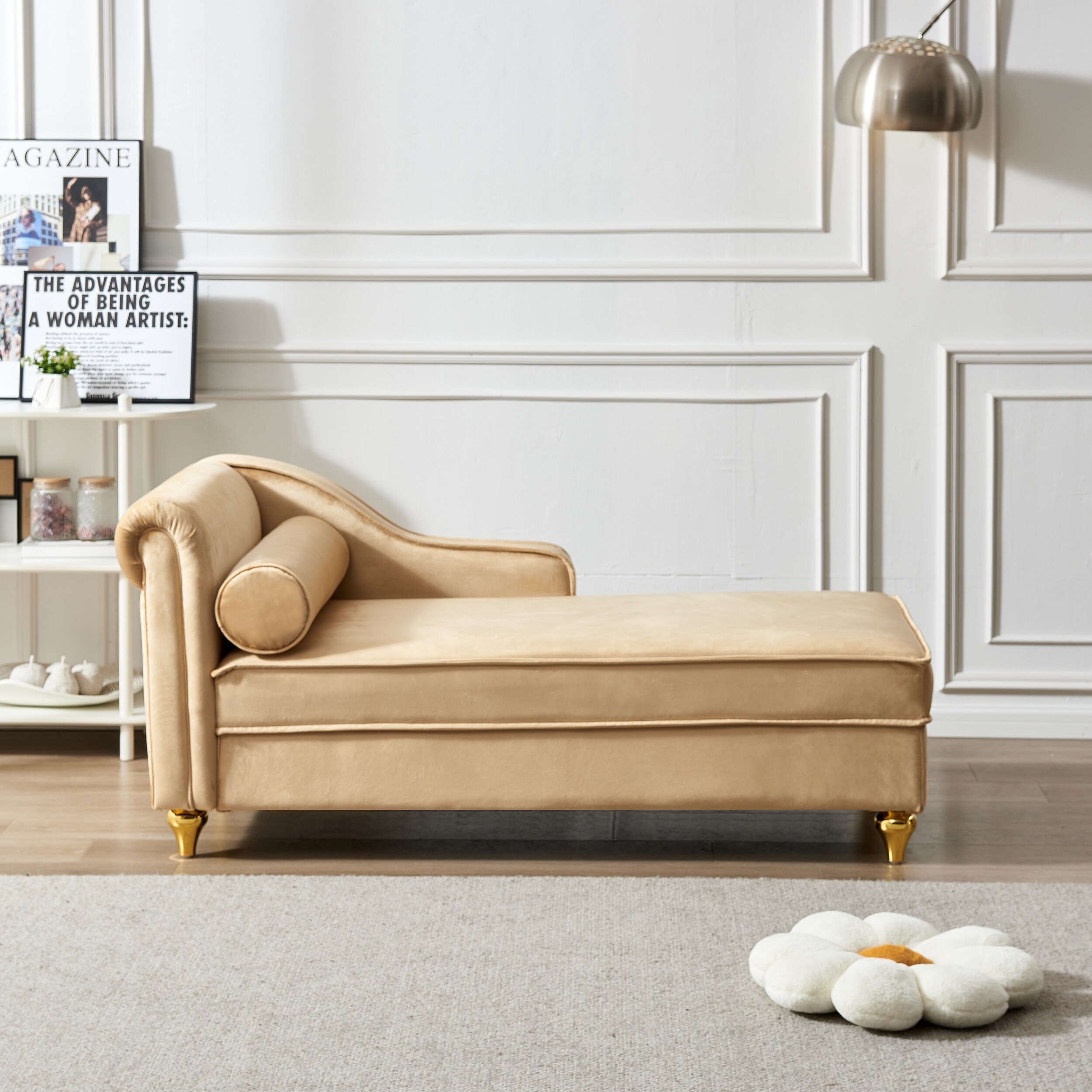 Backless chaise lounge sofa online